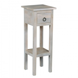 MAISON CLASSIC Έπιπλο Stand - Ξύλο Mango Antique Άσπρο  25x25 H.65cm
