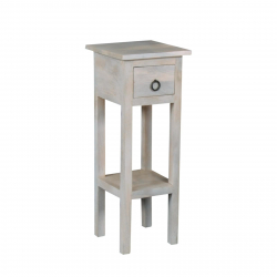 MAISON CLASSIC Έπιπλο Stand - Ξύλο Mango Antique Άσπρο  25x25 H.65cm