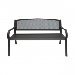 PANGO Παγκάκι Μέταλλο Βαφή  Μαύρο  124x57x78cm