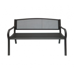 PANGO Παγκάκι Μέταλλο Βαφή  Μαύρο  124x57x78cm