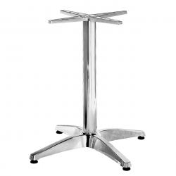 FACTORY Βάση Τραπεζιού Αλουμίνιο Απόχρωση Shiny Silver (3,35kg)  66x66cm H.69cm