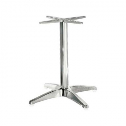 FACTORY Βάση Τραπεζιού Αλουμίνιο Απόχρωση Shiny Silver (3,35kg)  66x66cm H.69cm