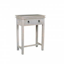 MAISON CONSOLE Έπιπλο Κονσόλα 1 Συρτάρι, Ξύλο Mango Antique Άσπρο  60x34x80cm