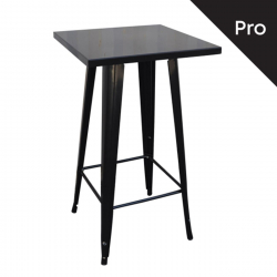 RELIX Τραπέζι Bar-Pro, Μέταλλο Βαφή Antique Black  60x60x101cm