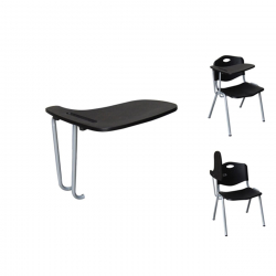 STUDY Εξάρτημα Θρανίο Μέταλλο Βαφή Silver, ΡΡ Μαύρο  43x30x1cm