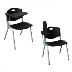 STUDY Εξάρτημα Θρανίο Μέταλλο Βαφή Silver, ΡΡ Μαύρο  43x30x1cm