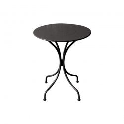 PARK Τραπέζι Μέταλλο Βαφή Μαύρο  Φ60cm H.70cm
