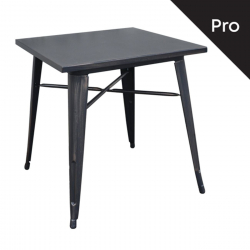 RELIX Τραπέζι Dining-Pro, Μέταλλο Βαφή Antique Black  70x70x75cm