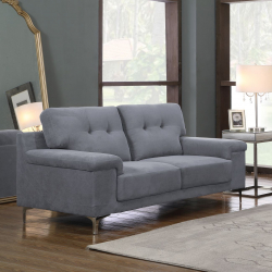 NOTE Kαναπές Σαλονιού - Καθιστικού 2Θέσιος, Ύφασμα Μπλε - Γκρι  171x89x85cm