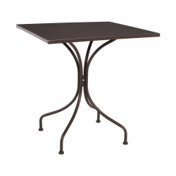 PARK Τραπέζι Μέταλλο Βαφή Sand Brown  70x70x71cm