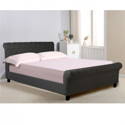 HARMONY Κρεβάτι Διπλό για Στρώμα 160x200cm, Ύφασμα Ανθρακί  169x240x104cm