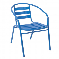 FUNKY Πολυθρόνα Μέταλλο - Αλουμίνιο Βαφή Μπλε  54x60x73cm