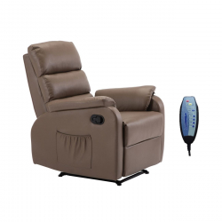 COMFORT Massage Πολυθρόνα Relax, Σαλονιού - Καθιστικού, PU Cappuccino  74x90x98cm