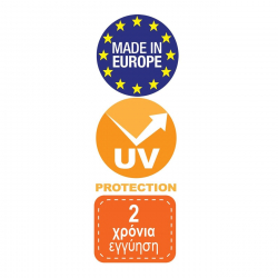 LARA Πολυθρόνα Pro Dining Στοιβαζόμενη, ALU Silver, PP - UV Protection Απόχρωση Μπλε  60x52x85cm