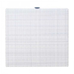 WICKER TOP 70X70cm ALU/WICKER ICE WHITE