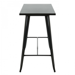 RELIX Τραπέζι Bar-Pro, Μέταλλο Βαφή Μαύρο  120x60x102cm