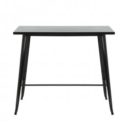 RELIX Τραπέζι Bar-Pro, Μέταλλο Βαφή Μαύρο  120x60x102cm