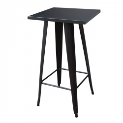 RELIX Τραπέζι Bar Μέταλλο Βαφή Μαύρο  60x60x103cm