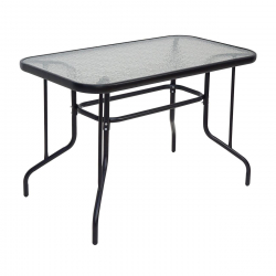 BALENO Τραπέζι Κήπου Βεράντας, Μέταλλο Βαφή Μαύρο  110x60x71cm