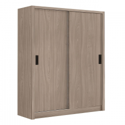 VANITY Ντουλάπα Δίφυλλη - Συρόμενη, Απόχρωση Sonoma Oak  160x60x200cm