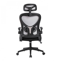 BF3050 Πολυθρόνα Γραφείου- Διευθυντή, Mesh Μαύρο-Γκρι, Μπράτσα up-down  63x63x118/128cm