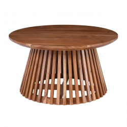 RIM Τραπέζι Σαλονιού, Ξύλο Ακακία Φυσικό  Φ80cm H.43cm