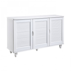 Παπουτσοθήκη 3 Πόρτες Απόχρωση Άσπρο  110x33x77cm
