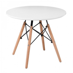ART Wood Kid Τραπέζι Άσπρο MDF  Φ60cm H.49cm