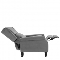 SIMPLE Relax Πολυθρόνα Μπερζέρα Σαλονιού, Καθιστικού, Ύφασμα Velure Γκρι  72x84x97cm