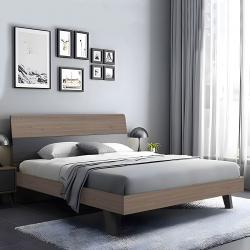 VANITY Κρεβάτι Διπλό, για Στρώμα 160x200cm, Απόχρωση Sonoma Oak-Grey  161x201x98cm