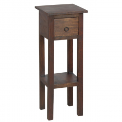 CLASSIC Stand - Τραπεζάκι Βοηθητικό H.65cm - 1 Συρτάρι, Ξύλο Sheesham Καρυδί  25x25 H.65cm