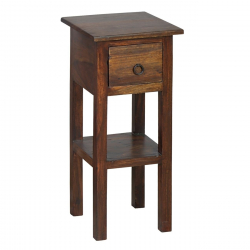 CLASSIC Stand - Τραπεζάκι Βοηθητικό H.55cm - 1 Συρτάρι, Ξύλο Sheesham Καρυδί  25x25 H.55cm