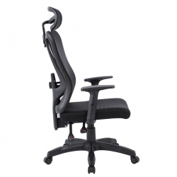 BF3750 Πολυθρόνα Γραφείου Διευθυντή, Mesh Μαύρο, Μπράτσα up-down  65x58x116/126cm