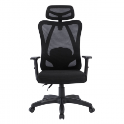 BF3750 Πολυθρόνα Γραφείου Διευθυντή, Mesh Μαύρο, Μπράτσα up-down  65x58x116/126cm