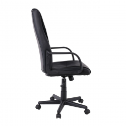 BF1410 Πολυθρόνα Γραφείου Διευθυντή Pu Μαύρο  61x68x106/116cm