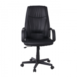 BF1410 Πολυθρόνα Γραφείου Διευθυντή Pu Μαύρο  61x68x106/116cm