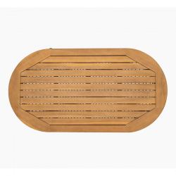 MARK Set Σαλόνι Κήπου 4τεμ, Acacia Φυσικό, Μαξιλάρια Μπεζ Rope Wicker Μπεζ  2 Πολυθρ+1 Καναπ+1 Τραπεζάκι