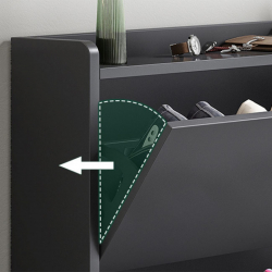 Παπουτσοθήκη MDF - Melamine Απόχρωση Γκρι  80x17x115cm