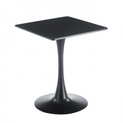 BREAK Τραπέζι MDF Μαύρο, Βάση Μέταλλο Βαφή Μαύρο  60x60cm H.75cm