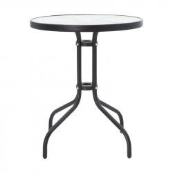 Τραπεζαρία Calan-Watson σετ 3τεμ pakoworld μέταλλο μαύρο-textilene μαύρο Φ60x70εκ