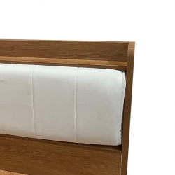 Κρεβάτι Frankly pakoworld oak-λευκό pu 150x200εκ