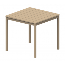 Taupe Τραπέζι Πολυπροπυλένιου Με UV Προστασία 80 x 80cm