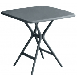 Dark Grey Τραπέζι Πολυπροπυλένιου Με UV Προστασία 72 x 72cm