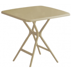Taupe Τραπέζι Πολυπροπυλένιου Με UV Προστασία 72 x 72cm