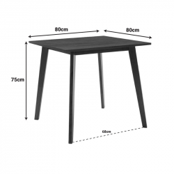 Τραπέζι Benson pakoworld MDF με καπλαμά  χρώμα καρυδί 80x80x75εκ