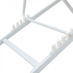 Σεζλόνγκ επαγγελματική Corte pakoworld αλουμίνιο λευκό-textilene μπεζ (61x102x92εκ)