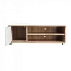 Έπιπλο τηλεόρασης Ellon pakoworld μελαμίνης sonoma-λευκό 120x40x41εκ. (120x40x41εκ)
