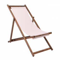 Σαιζ-Λόνγκ Ξαπλώστρα 3 θέσεων κλίσης, Οξιά Καρυδί - Textilene Εκρού, Πτυσσόμενη  56x100x80/98cm