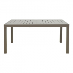 Τραπέζι επεκτεινόμενο Lafla pakoworld αλουμίνιο σε σαμπανιζέ απόχρωση 160-240x100x75εκ