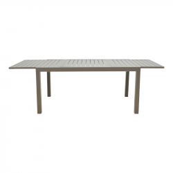 Τραπέζι επεκτεινόμενο Lafla pakoworld αλουμίνιο σε σαμπανιζέ απόχρωση 160-240x100x75εκ